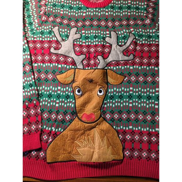 33 Degrees Moose Can Holder Sweater Men’s XXL Funny Christmas Party Cotton - Picture 4 of 8